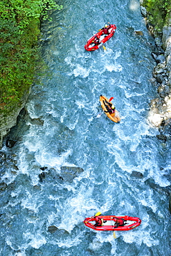 Kayak in the Gorges des Tines , in Sixt Fer ? Cheval, Haute Savoie , Alps, France