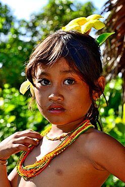 Mentawai girl, Siberut, Mentawai, Indonesia