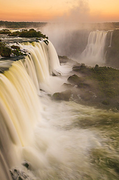 The incredibly beautiful Iguazu Falls on the border between Brazil and Argentina.