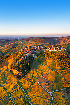 Chateau-Chalon, 'Most beautiful village in France', AOC vineyard, capital of Vin Jaune, Jura, France