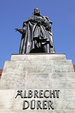 statue monument of former artist Albrecht Durer Nuremberg francs Germany