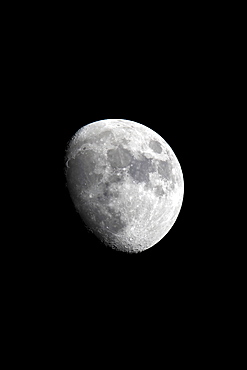 astronomy moon half moon surface impact crater