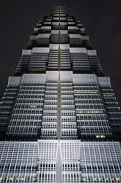 skyscraper Jin Mao Tower 420 m high facade modern architecture night view