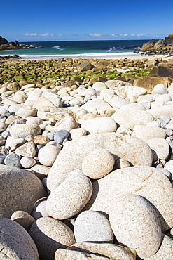 Cornish coastal scenery at Porthmeor Cove near Zennor, UK.