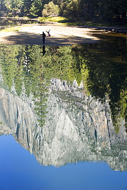 Reflections in the Merced River, Yosemite Valley, Yosemite National Park, California, USA.