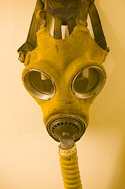 A gas mask at the Muckleborough Collection, Norfolk, England, United Kingdom, Europe