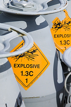 American military explosive rockets abandoned on a tip at Kangerlussuaq in Greenland, Polar Regions