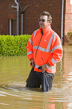 The village of Toll Bar one of many places hit by unprecedented floods in June 2007, near Doncaster, South Yorkshire, England, United Kingdom, Europe