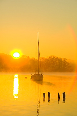 Windermere at sunrise, Lake District National Park, Cumbria, England, United Kingdom, Europe