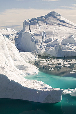 The Jacobshavn Glacier (Sermeq Kujalleq) that drains Greenland's ice sheet Greenland, Polar Regions