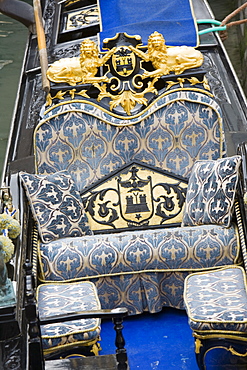 A gondola in Venice, UNESCO World Heritage Site, Veneto, Italy, Europe