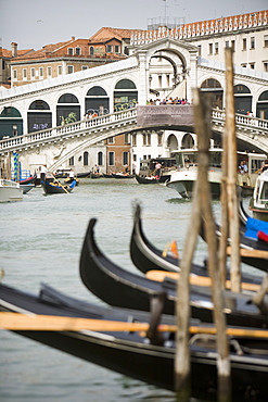 Gondolas in Venice, UNESCO World Heritage Site, Veneto, Italy, Europe