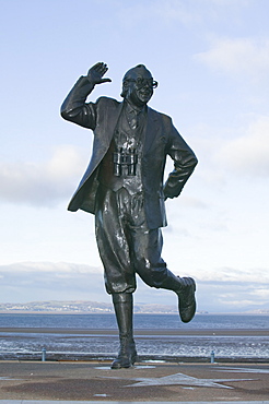 The Eric Morecambe statue in Morecambe, Lancashire, England, United Kingdom, Europe