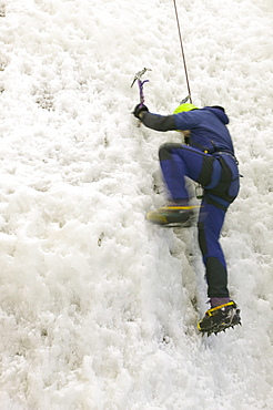 The ice factor climbing wall in Kinlochleven, Scotland, United Kingdom, Europe