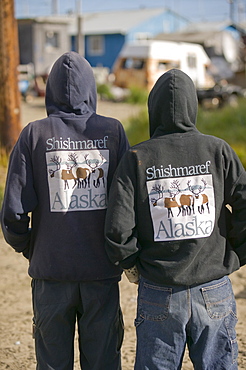 Inuits on Shishmaref, a tiny island inhabited by around 600 Inuits, between Alaska and Siberia in the Chukchi Sea, United States of America, North America