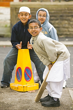 Asian children in Burnley in Lancashire, England, United Kingdom, Europe