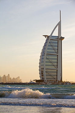 The iconic Burj al Arab hotel in Dubai, United Arab Emirates, Middle East