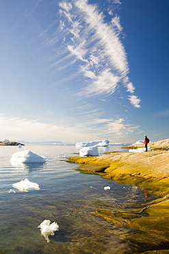 Icebergs from the Jacobshavn Glacier (Sermeq Kujalleq), Greenland, Polar Regions