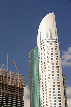 High rise tower blocks being constructed in Dubai, United Arab Emirates, Middle East