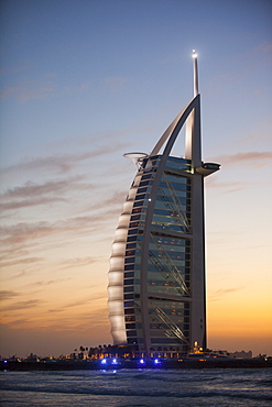 The iconic Burj al Arab hotel in Dubai, United Arab Emirates, Middle East