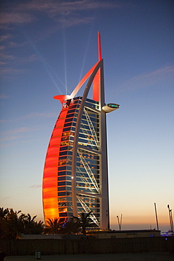 The iconic Burj al Arab hotel in Dubai, United Arab Emirates, Middle East