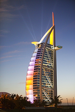 The iconic Burj al Arab hotel in Dubai, United Arab Emirates, Middle East