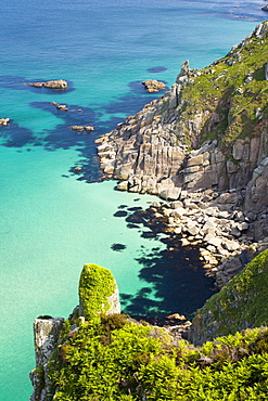 Cornish coastal scenery near Pendeen, Cornwall, England, United Kingdom, Europe