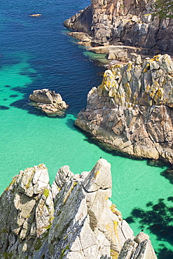 Cornish coastal scenery near Pendeen, Cornwall, England, United Kingdom, Europe