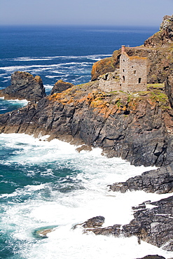 The Famous Crown tin mine at Botallack in Cornwall, England, United Kingdom, Europe