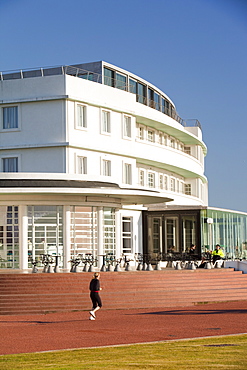 The art deco Midland Hotel, derelict for years but now completely modernised by the developer Urban Splash, Morecambe, Lancashire, England, United Kingdom, Europe