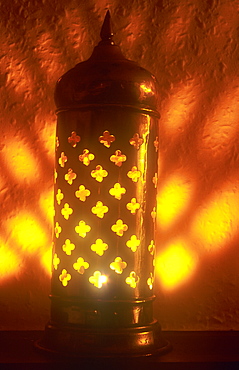 An Islamic candle lantern