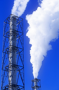 Emissions from a chemical plant in Whitehaven, Cumbria, England, United Kingdom, Europe