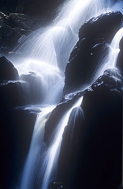 A waterfall above Thirlmere in the Lake District, Cumbria, England, United Kingdom, Europe