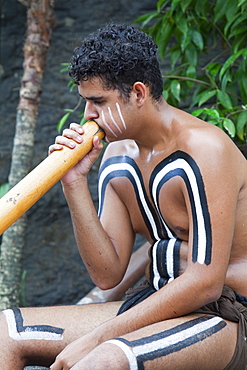 A traditional Aboriginal display at the Tjapukai Aboriginal Park near Cairns, Queensland, Australia, Pacific