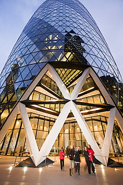 The Swiss Re Tower in the City of London, England, United Kingdom, Europe