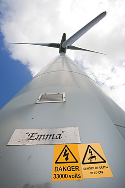 Wind turbines at Lambrigg wind farm, owned by Npower, near Sedburgh, Cumbria, England, United Kingdom, Europe