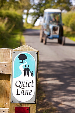 A quiet lane in the Hodder Valley in Lacashire, England, United Kingdom, Europe