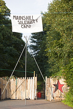 The climate camp in Mainshill Wood near Doulgas in Lanarkshire, Scotland, United Kingdom, Europe