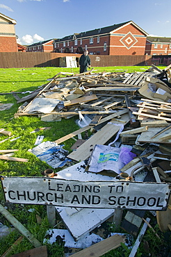 Illegal fly tipping in Salford, Manchester, England, United Kingdom, Europe