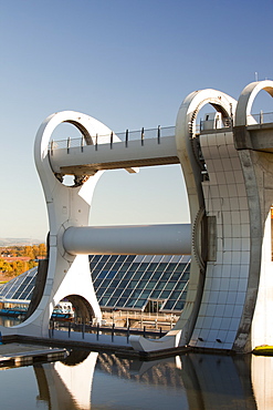 The Falkirk Wheel at Falkirk in Scotland, United Kingdom, Europe