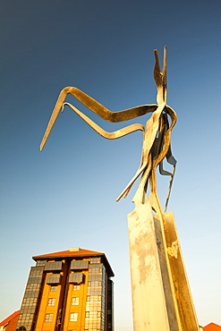 A Cormorant sculpture at Sunderland Marina, Tyne and Wear, England, United Kingdom, Europe