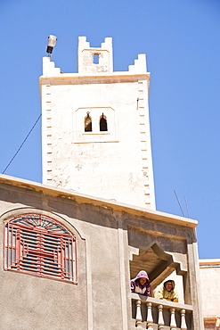 A mosque in a Berber village near Jebel Sirwa in the Anti Atlas mountains of Morocco, North Africa, Africa