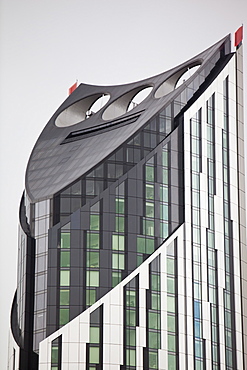 The Strata building at the Elephant and Castle, the first building in the world to have wind turbines integrated into the fabric of the building, London, England, United Kingdom, Europe