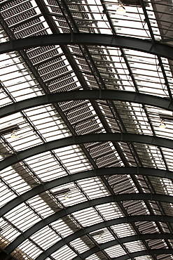 Solar panels on the roof of Kings Cross Station, London, England, United Kingdom, Europe