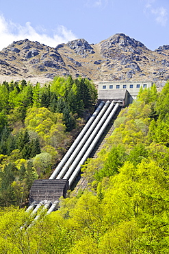 Sloy hydro power station on the shores of Loch Lomond, Scotland, United Kingdom, Europe