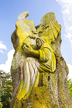 A tree sculpture in the grounds of Pershore Abbey, Worcestershire, England, United Kingdom, Europe