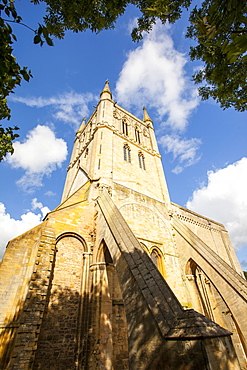 Pershore Abbey, one of the largest abbeys in the UK was destroyed in the reformation, but the attached church survived. Pershore, Worcestershire, England, United Kingdom, Europe