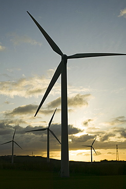 A windfarm in Workington, Cumbria, England, United Kingdom, Europe