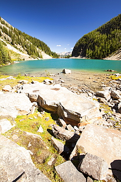 A small mountain lake above Lake Louise, Banff National Park, UNESCO World Heritage Site, Alberta, Canadian Rockies, Canada, North America