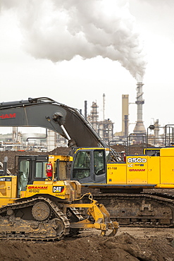 The Syncrude upgrader plant on the tar sands project, Alberta, Canada, North America